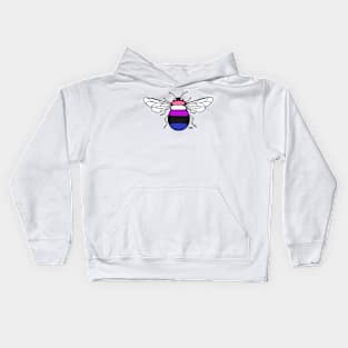 Genderfluid Pride Bee Kids Hoodie